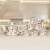 Bronze Petals Ceramic Tea Set With 6 Cups Kettle